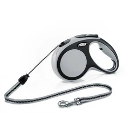 Kifutó Flexi New Comfort "M" (szürke) - zsinóros automata póráz (5m)