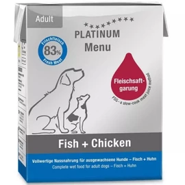 Platinum Menu Fish+Chicken - nedvestáp felnőtt kutyák számára 185 g