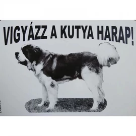 Kutya Harap Tábla Fém A/4 (többféle)