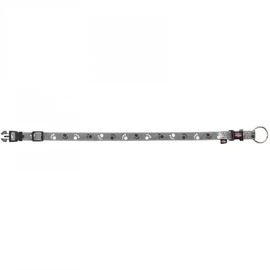 Trixie Nyakörv Reflect Fényvisszaverő Tappancsos Szürke/Fekete M-L 35-55cm/20mm