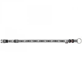 Trixie Nyakörv Reflect Fényvisszaverő Tappancsos Szürke/Fekete S-M 30-45cm/15mm