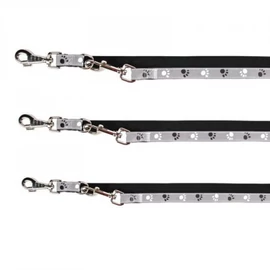 Trixie Reflect fényvisszaverő póráz, tappancsos szürke/fekete L-Xl2m/25mm