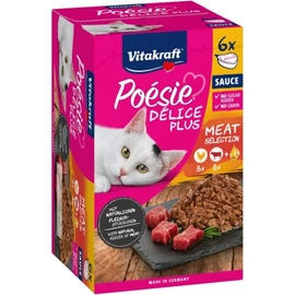 Vitakraft Poésie Delice Plus Macska Alutál multipack Csirke és Marha 6x85g
