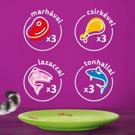 WHISKAS Alutasak  12-pack halas-húsos mix válogatás 12*85g