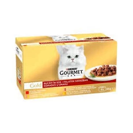 Gourmet Gold Duó Multipack (falatok szószban) nedvestáp - macskák részére (4x85g)