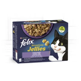 Felix Sensations Jellies (bárány,pulyka,makréla,hering) vegyes válogatás aszpikban (12x85g)