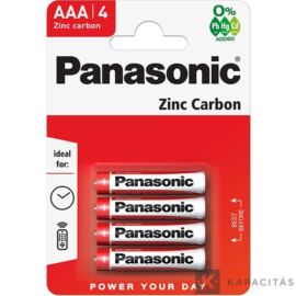Panasonic Red Zinc AAA 1.5V  elem 4db/csomag R03R