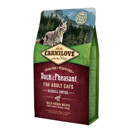 Carnilove Cat Adult Duck & Pheasant Hairball Control-  Kacsa és Fácán Hússal 2kg