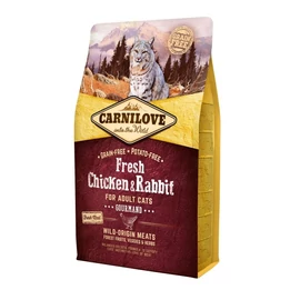 Carnilove Fresh Adult Cat Chicken & Rabbit Gourmand-  Csirke és Nyúl Hússal 2kg