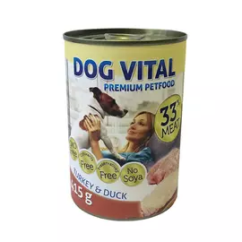 Dog Vital konzerv pulyka, kacsa 415g