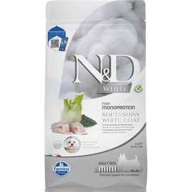 N&D White Dog tengeri sügér, spirulina&édeskömény adult mini 2kg