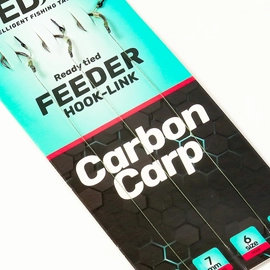 SEDO Carbon Carp Feeder előkötött Feeder előke 10-es 0.14mm fonott damil - 10mm tüske