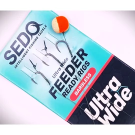 SEDO Ultra Wide Barbless Feeder  - Előkötött Szakáll Nélküli Feeder Előke 8-as 0.10mm fonott damil - 7mm tüske