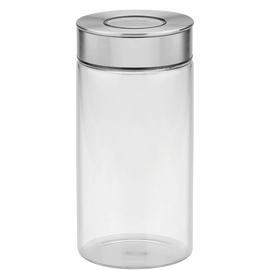Tramontina Purezza üveg tárolóedény fém fedővel - 1.4l