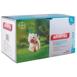 Advantix spot on 4-10 kg közötti kutyáknak A.U.V. 24 x 1 ml