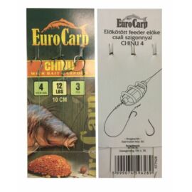 Eurocarp Előkötött feeder előke csaliszigonnyal Chinu-4; 10 cm; 12 lbs