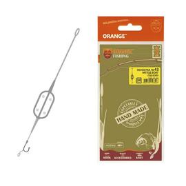 LIFE-ORANGE RIG ''METHOD BOAT'', (1 HOOK, FOR BOILIES, #4), 40G FEEDER SZERELÉK