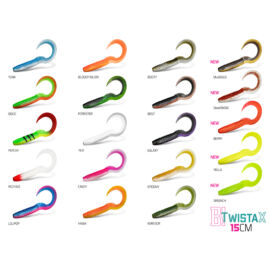 Gumihal Delphin TwistaX Eeltail UVs / 5db - 15cm/CANDY