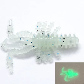 HiKi- Krill apró rák formájú gumicsali 40 mm-WD06 - Foszforeszkáló