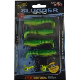 Rapture Slugger Shad Set 55 lime Yellow 4+2 db/csg, műcsali szett