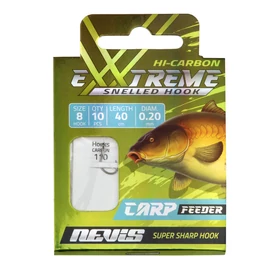 NEVIS Előkötött horog feeder 10db/cs. 10-es