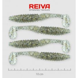 Reiva Zander Power Shad 10cm 4db/cs /Ezüst-Flitter/ (9901-107)