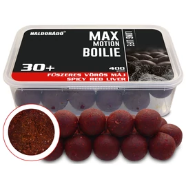 HALDORÁDÓ MAX MOTION Boilie Long Life 30+ mm - Fűszeres Vörös Máj
