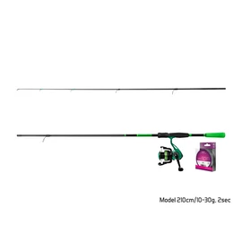 Delphin GreenSPIN pergetőszett - 180cm/30g + 2T + 0,22mm