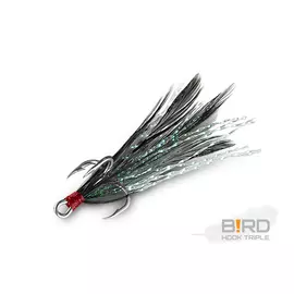 Delphin B!RD Hook TRIPLE / 3db - fekete tollak #10