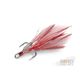 Delphin B!RD Hook TRIPLE / 3db - piros tollak #10