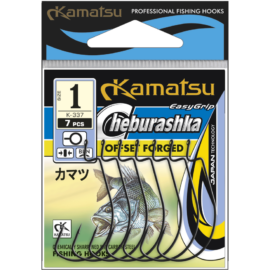 Kamatsu kamatsu cheburashka offset forged 4/0 black nickel big ringed