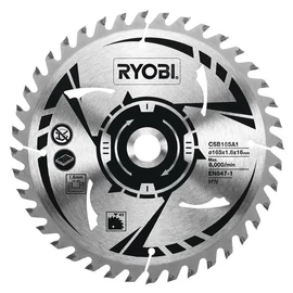 Ryobi 165/16 mm HM fűrészlap akumulátoros géphez 40T CSB165A1