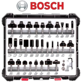 Bosch 30 részes 8mm marószár szett alakmaráshoz kofferben