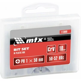 MTX PH1x25mm, 20db bitfejkészlet 45X acél tokban