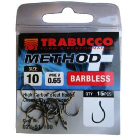 Trabucco Method Plus Feeder Barbless 10-es , 15 db/csg