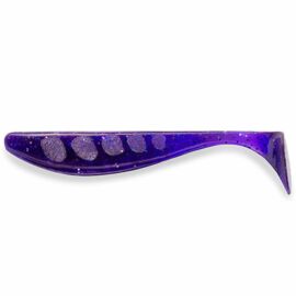 Wizzle Shad 5" (4pcs.), #060 - Dark Violet/Peacock & Silver