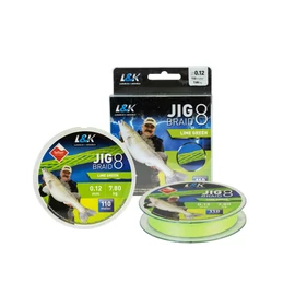 ZSINÓR L&K JIG BRAID 0,12MM 7.8 KG 110M LIME GREEN