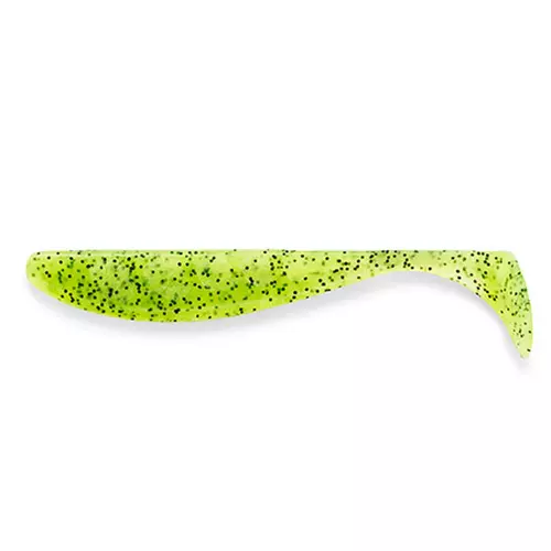FISHUP Wizzle Shad 3" 8db, #055 - Chartreuse Black