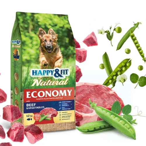 Happy&Fit Natural Economy Adult DUPLA MARHÁS CSOMAG 2x12kg