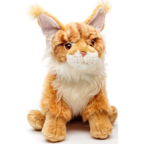 Plüss Maine Coon macska vörös-barnás 36cm
