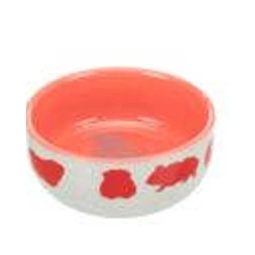 Trixie Ceramic Bowl - kerámia tál PIROS rágcsálók részére (250mll /Ø11cm) -ŐSZI ÁRZUHANÁS