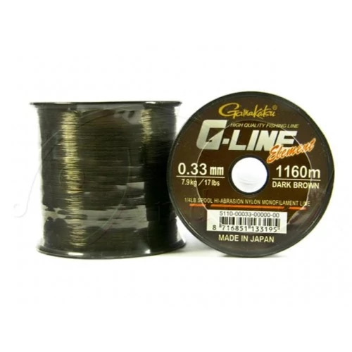 GAMAKATSU-LINE ELEMENT DARK BROWN 0.33MM 1160M  