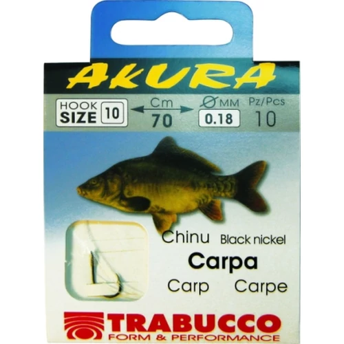 Akura Carp Libr. 04X0,25 előkötött horog