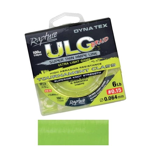 Rapture Dyna-Tex Ulg lime 100 m 0,064 mm fonott zsinór