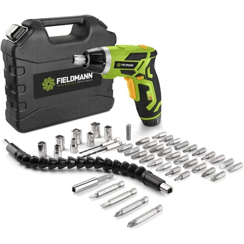 Fieldmann 3,6V akkumulátoros rúd- marokcsavarozó szett 50 db tartozék FDS 10155-A