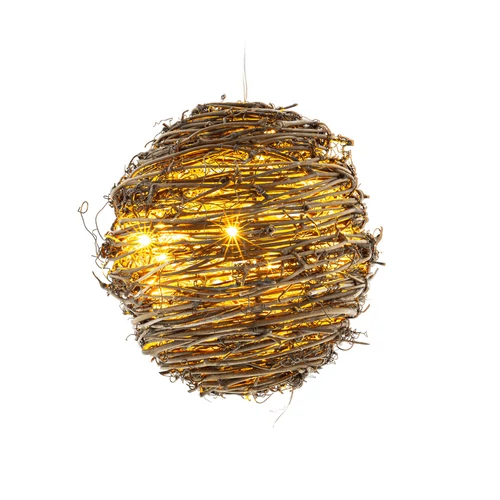 RETLUX RXL 240 Nano LED-es 15cm-es rattan dekorgömb, meleg fehér