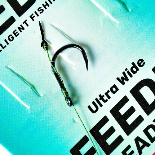 SEDO Ultra Wide Feeder - Előkötött Feeder előke 6-os 0.10mm fonott damil - 7mm tüske