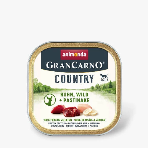 Animonda GranCarno Country (vad,csirke,petrezselyem) alutálkás - Felnőtt kutyák részére (150g)