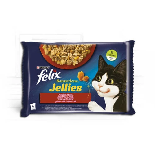 Felix Sensations Jellies (házias válogatás - aszpikban) 4x85g