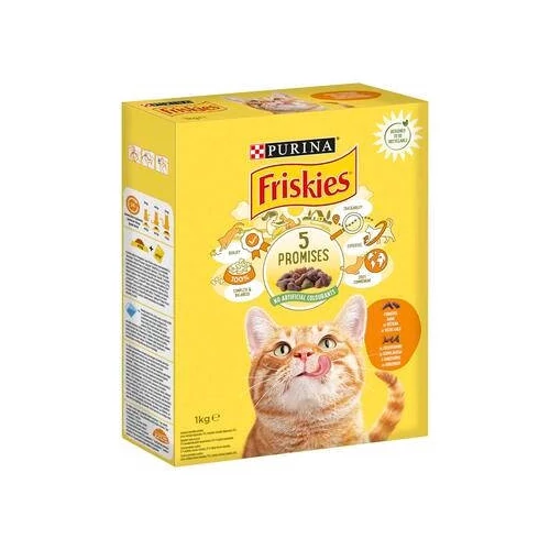 Friskies 5 Promises - szárazeledel (csirke,zöldség) felnőtt macskák részére (1kg)